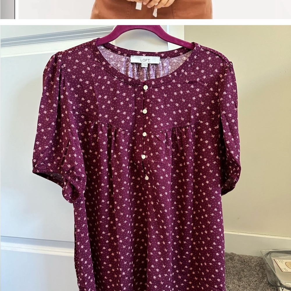 LOFT Floral Blouse